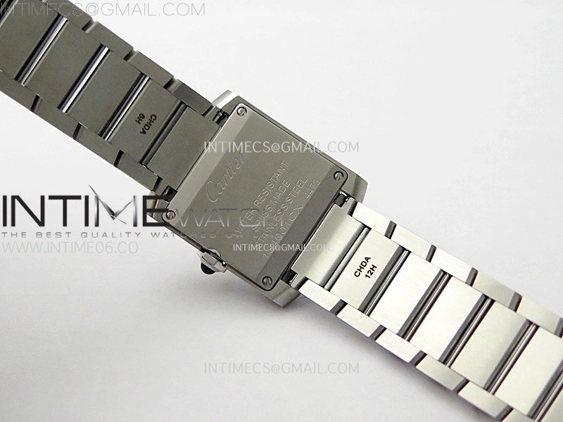 Tank Francaise Ladies 21.2mm SS 8848F 1:1 Best Edition Silver Dial on SS Bracelet Ronda Quartz